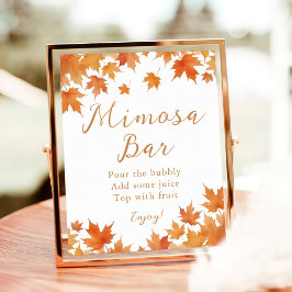 Póster Poster del bar Mimosa de Fall Bridal Shower