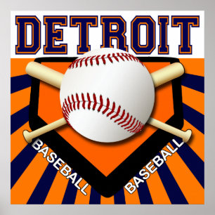 PÓSTER POSTER DEL BÉISBOL DE DETROIT