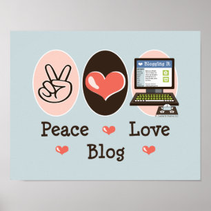 Póster Poster del blog Peace Love