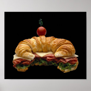 Póster Poster del bocadillo del Croissant