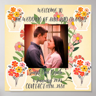 Póster Poster del Boda de Bienvenida Elegante descargable