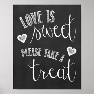 Póster Poster del Boda del tablero de postres