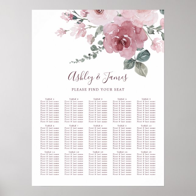Póster Poster del Boda Rosa Rosa Rosa Polvo (Frente)