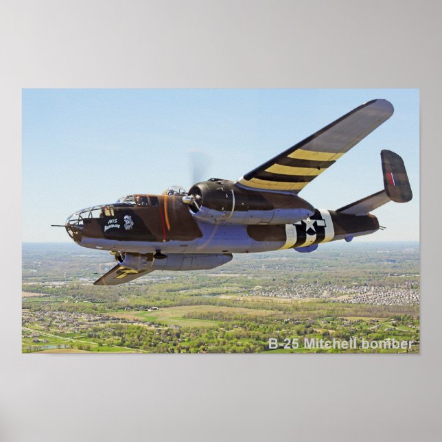 Póster Poster del bombardero B-25 Mitchell (Frente)