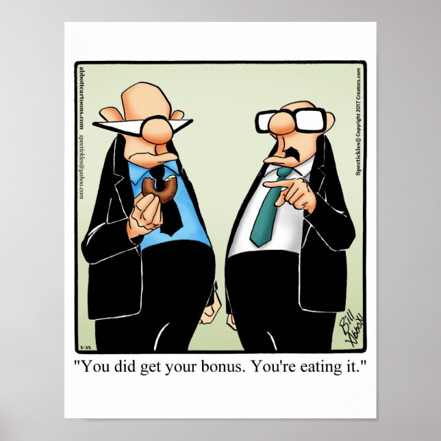 Póster Poster del bono de humor de trabajo divertido (Frente)