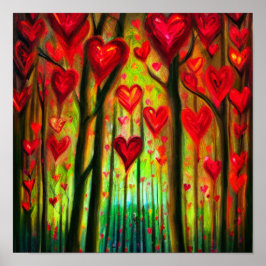 Póster Poster del Bosque del Corazón