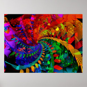 Póster Poster del bosque Rainbow