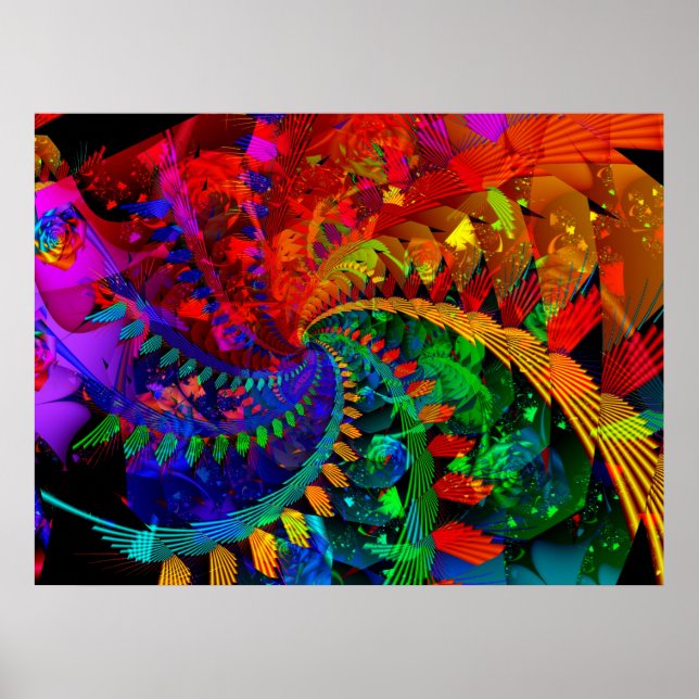 Póster Poster del bosque Rainbow (Frente)