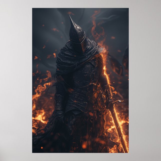 Póster Poster del Caballero de la Muerte por el Huracán (Frente)