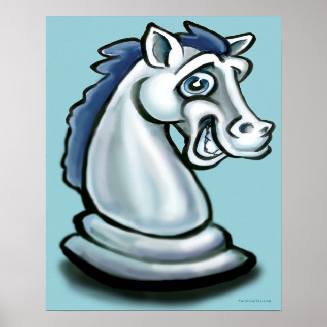 Póster Poster del caballo blanco (Frente)