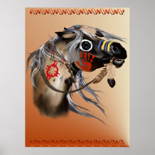 Póster Poster del caballo de guerra