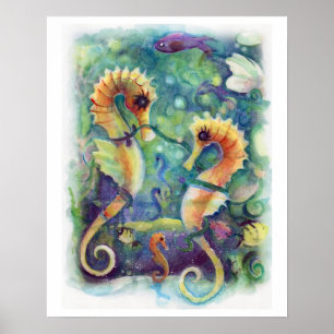 Póster Poster del caballo de mar