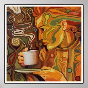 Póster Poster del café o del té
