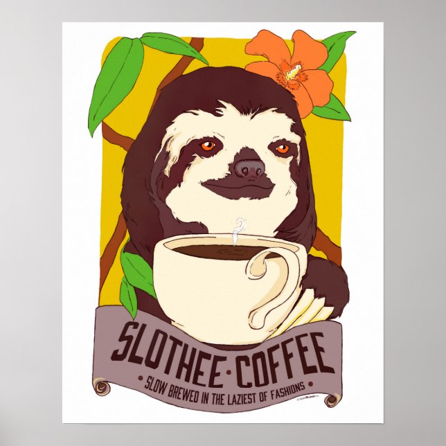Póster Poster del Café Slothee (Frente)