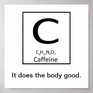 Póster Poster del cafeína