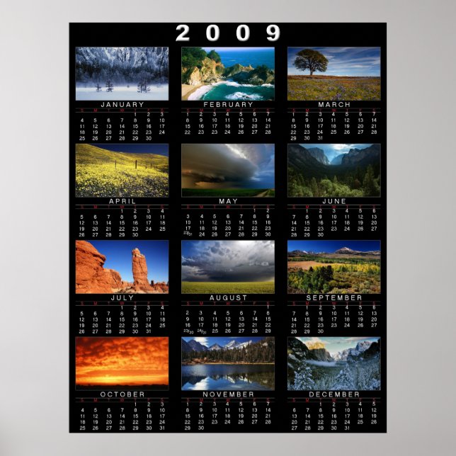 Póster poster del calendario 2009 (Frente)