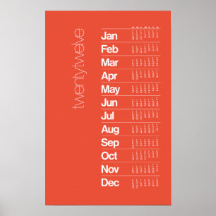 Póster poster del calendario 2012 - Sistema de red Helvet