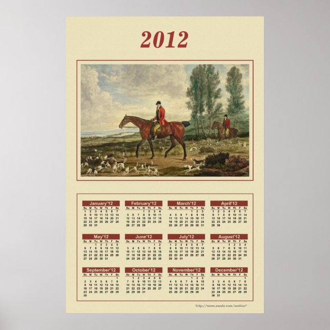 Póster poster del calendario de cazadores de 2012 (Frente)