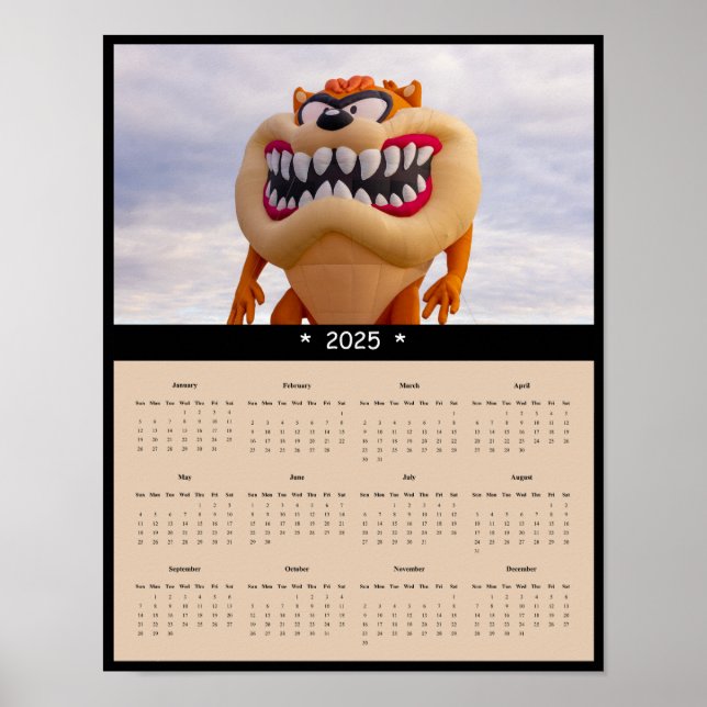 Póster poster del calendario de globos aerostáticos de 20 (Frente)