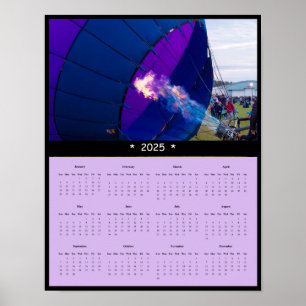 Póster poster del calendario de globos aerostáticos de 20