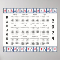 Poster del calendario de juegos de Mahjong Tiles 2