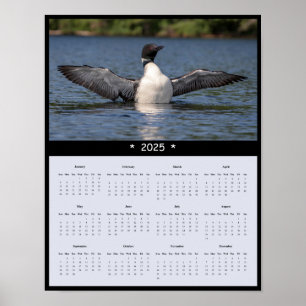 Póster poster del calendario de la pared del lomo 2025