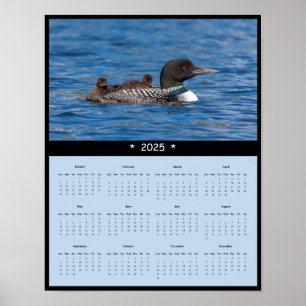 Póster poster del calendario de la pared del lomo 2025
