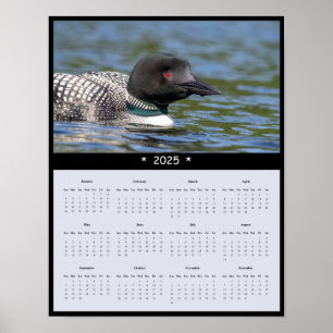 Póster poster del calendario de la pared del lomo 2025