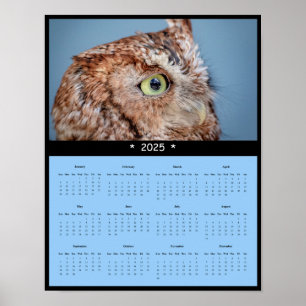 Póster poster del Calendario de Muro de Lechuza de Grito 