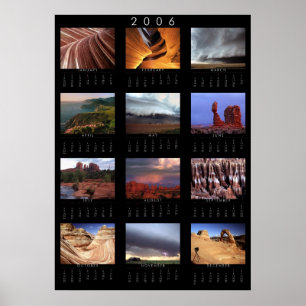 Póster poster del calendario de paisajes de 2006