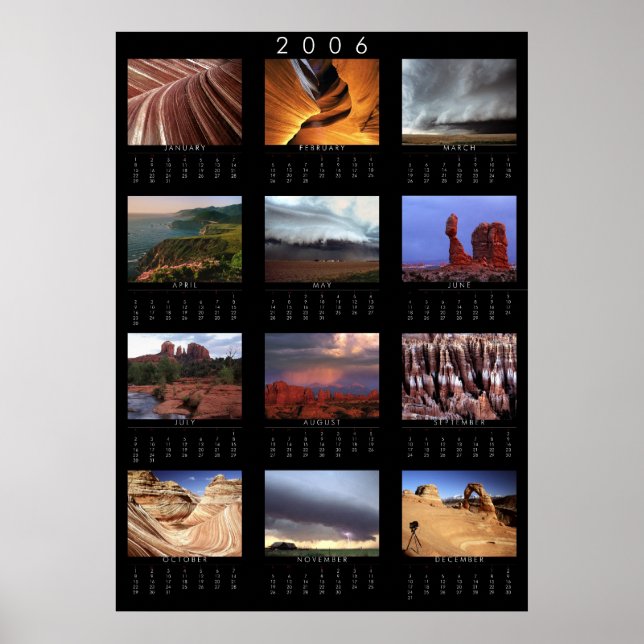 Póster poster del calendario de paisajes de 2006 (Frente)