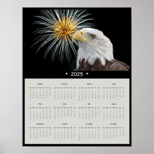 Póster poster del Calendario de Pared de Águila Calva 202