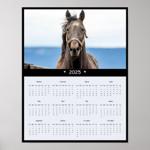 Póster poster del Calendario de Pared de Caballo 2025