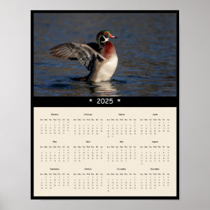 Póster poster del calendario de pared de tracción de pato
