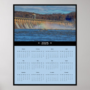Póster poster del Calendario de Paredes de la Represa de 