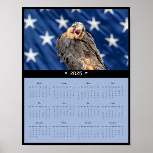 Póster poster del calendario del halcón 2025