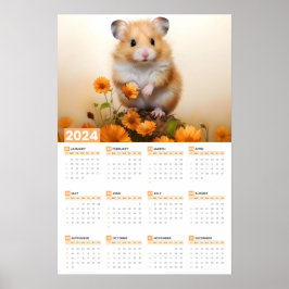 Póster Poster del calendario Hamster Large 2024
