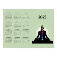 Poster del calendario Seven Chakras Yoga Design 20