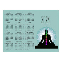Poster del calendario Seven Chakras Yoga Design 20