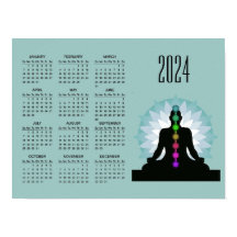 Poster del calendario Seven Chakras Yoga Design 20