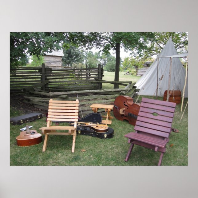 Póster Poster del campamento de bandas de músicos (Frente)