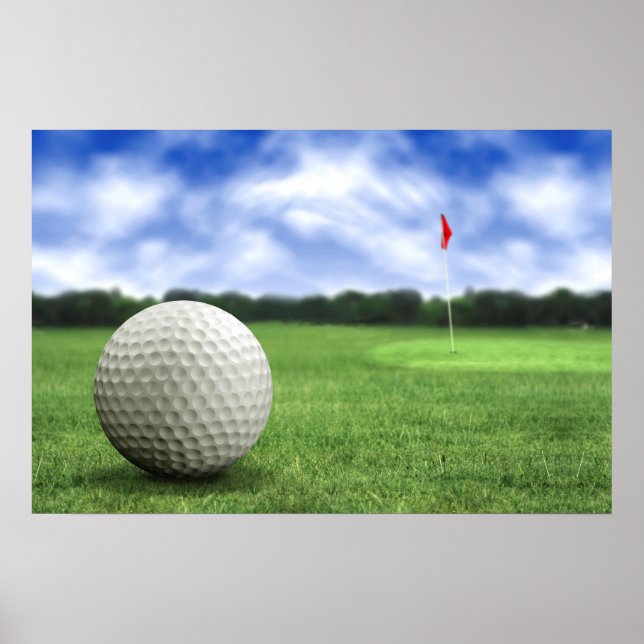 Póster Poster del Campo de Golf Ball (Frente)