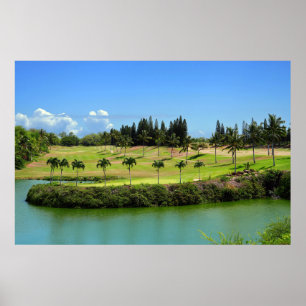 Póster Poster del Campo de Golf de Hawái
