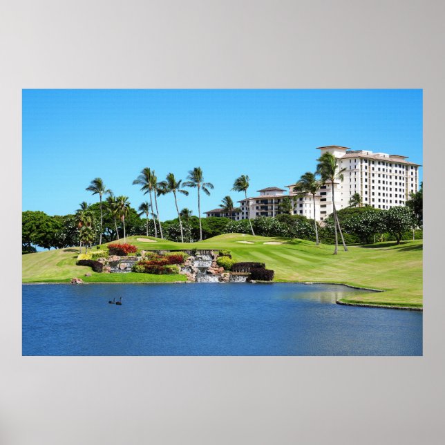Póster Poster del Campo de Golf Escenario (Frente)