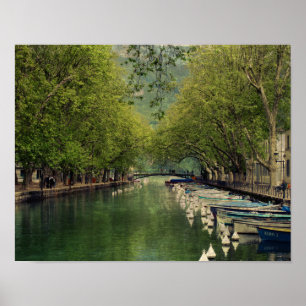 Póster Poster del Canal de Vassé, Annecy (Francia)