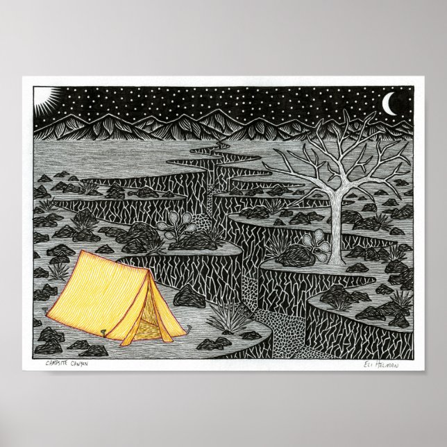Póster Poster del Cañón Campsite (Frente)