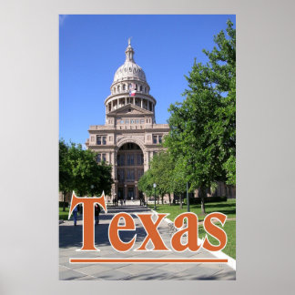 Póster Poster del Capitolio Estatal de Texas
