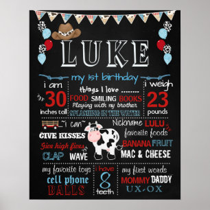 Póster Poster del cartel de la fiesta de cumpleaños de va