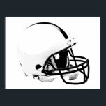 Póster Poster del casco de Fútbol Black White Pop Art<br><div class="desc">Obras de arte digital de juegos deportivos norteamericanos - Casco de fútbol al estilo del arte pop</div>