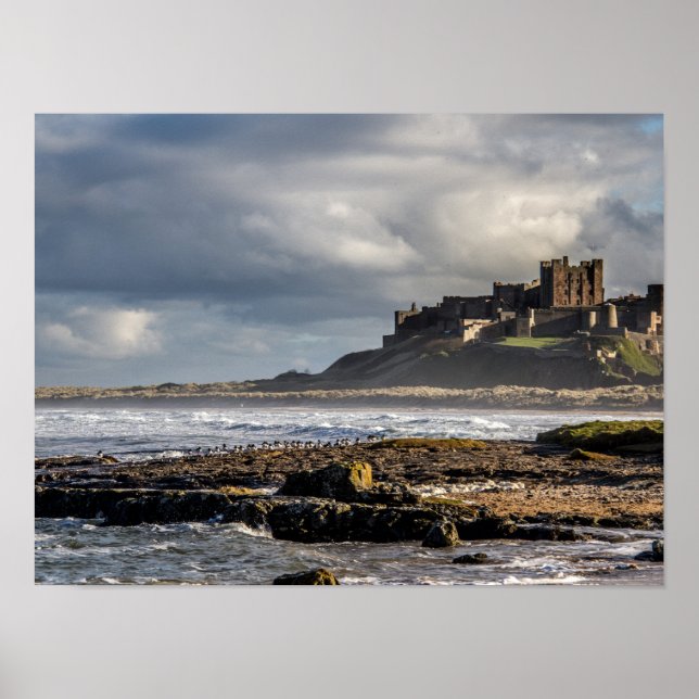 Póster Poster del castillo de Bamburgh/Imprimir (Frente)